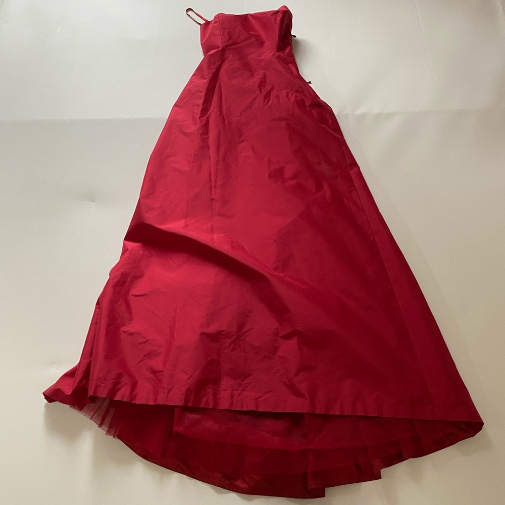 BCBG Strapless lace up Dress TAFFETA